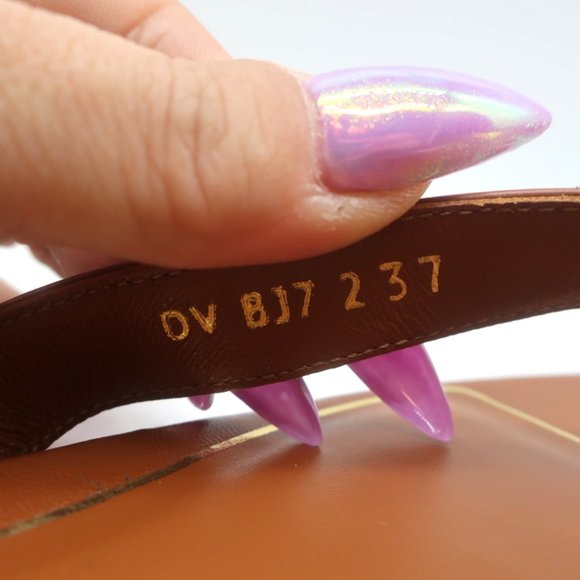 VALENTINO ROMAN STUD ANKLE WRAP FLAT SANDALS BROWN LEATHER SIZE 37 - Picture 10 of 11